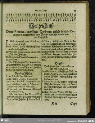 Verzeichniß Derer Standes- und Adels-Personen, welche in dieser Conspiration mitbegriffen, derer Namen nunmehr bekandt und am Tage sind