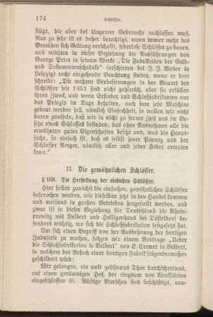 II. Die gewöhnlichen Schlösser.
