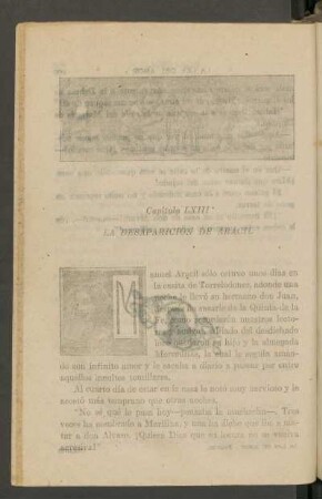 Capítulo LXIII - La desaparición de Aracil