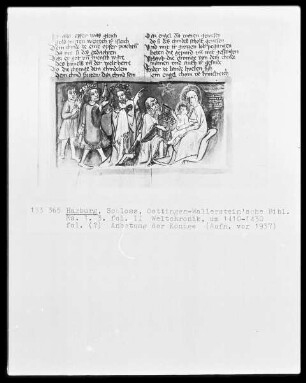 Ms. 1.3. Folio II. (?), Anbetung der Könige