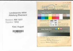 Entnazifizierung August Kaul , geb. 17.02.1921 (Polizist)