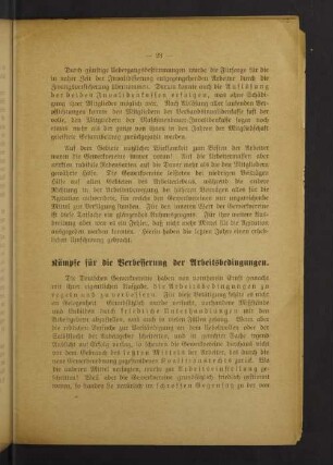 Kämpfe für die Verbesserung der Arbeitsbedingungen.
