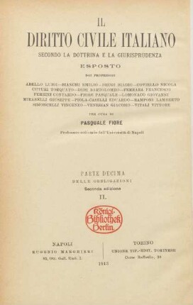 58: Il diritto civile italiano secondo la dottrina e la giurisprudenza