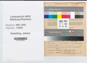 Entnazifizierung Johann Koechling, geb. 26.02.1905 (Telegrafenleitungsaufseher)