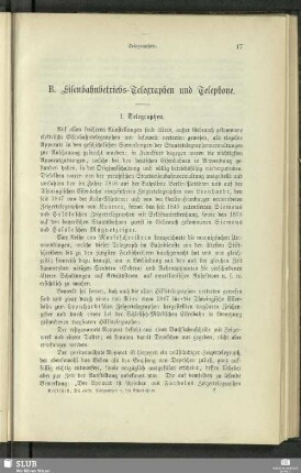 B. Eisenbahnbetriebs-Telegraphen und Telephone