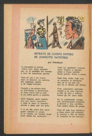Retrato de cuerpo entero de Juancito Patotero