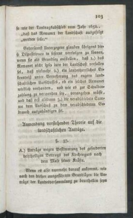[II.] Anwendung vorstehender Theorie auf die landschaftlichen Anträge
