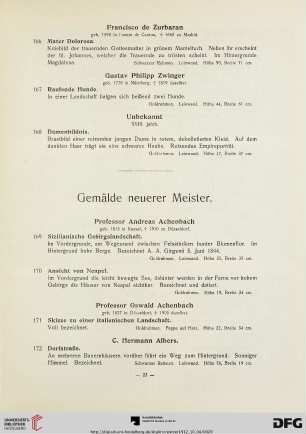 Gemälde neuerer Meister (Nr. 169-284)