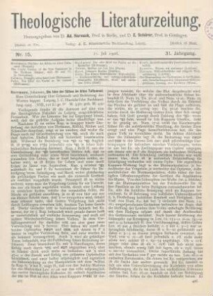 425-427 [Rezension] Herrmann, Johannes, Die Idee der Sühne im Alten Testament
