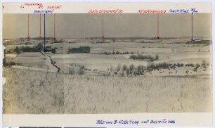 Foto eigener und russischer Stellungen am Bolswito-See (rechter Bildteil)