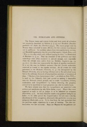 VII. Publicans and sinners