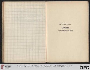 III Gemälde aus verschiedenem Besitz (Nr. 535-803)