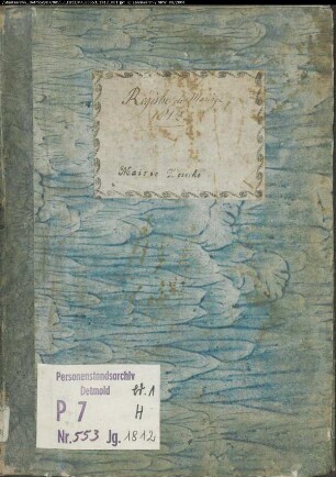 Zivilstandsregister der Mairie Weseke (H Januar 1812-Mai 1812). (Gemeinde: Weseke, Kreis Borken)