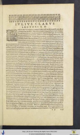 Lesergruß von Giulio Claro.
