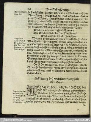 Erklärung desz verlesenen Prophetischen Texts