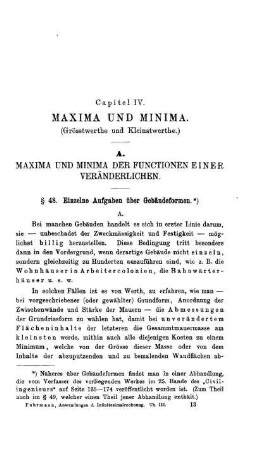 Capitel IV. Maxima und Minima.