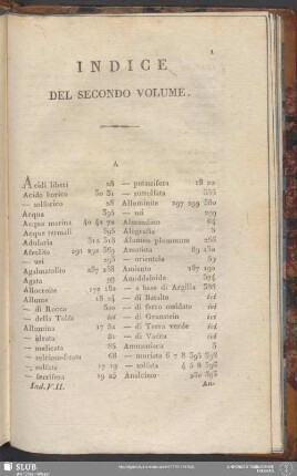 Indice Del Secondo Volume