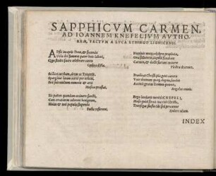 Sapphisches Lied auf Johannes Knöfel von Luca Lybingo