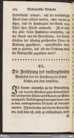 Die Fortsetzung des vorgehenden Versuches von der Ernährung der Leibesfrüchte