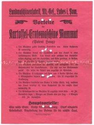 Kartoffel-Erntemaschine Mammut