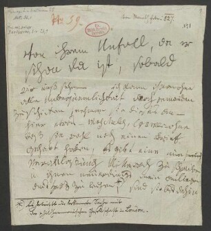 Brief an Anton Schindler : o.D. [Ende Februar 1827]