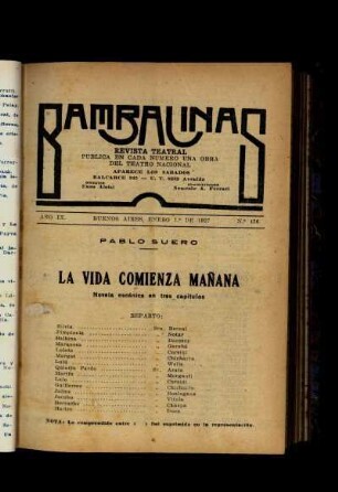 La vida comienza mañana : novela escenica en tres capitulos