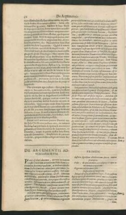 De Argumentis Adversariorum.