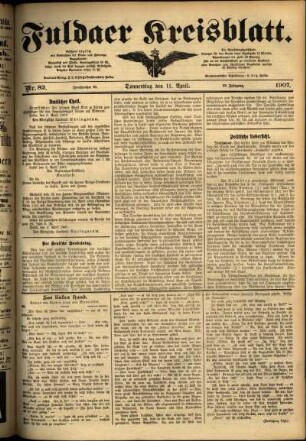 Ausgabe vom Donnerstag, den 11. April 1907.
