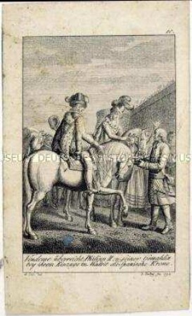 Illustration zur Geschichte des 18. Jahrhunderts - Blatt 10 (von 12) zum Leipziger historischen Kalender für das Jahr 1794