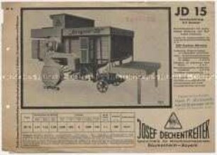 Motordreschmaschine Typ JD 15