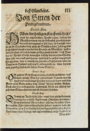 Von Sitten der Predigkandten.