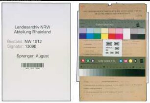 Entnazifizierung August Sprenger , geb. 12.02.1898 (Konstrukteur)
