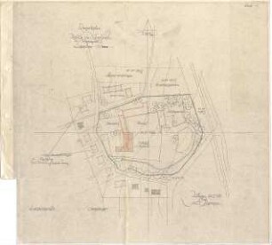 Gsaenger, Gustav; Schondorf am Ammersee (Bayern); Atriumschule - Schule Vorprojekt 2, Eingabeplan (Lageplan)