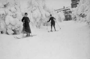 Skiläufer am Fichtelberg