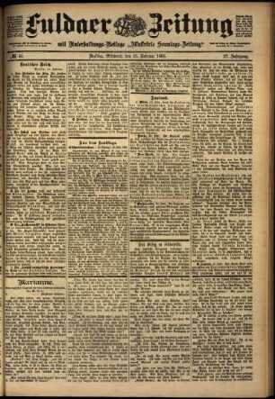 Ausgabe vom Mittwoch, den 21. Februar 1900.