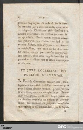 Ex Jure Ecclesiastico Publico Germaniae.