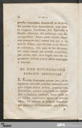 Ex Jure Ecclesiastico Publico Germaniae.