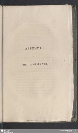 Appendix by the Translator
