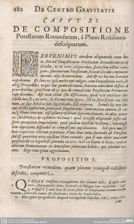 CAPUT XI. DE COMPOSITIONE Potestatum Rotundarum, à Planis Rectilineis descriptarum.