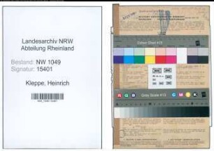 Entnazifizierung Heinrich Kleppe , geb. 25.11.1907 (Jurist)