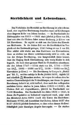 Sterblichkeit und Lebensdauer.