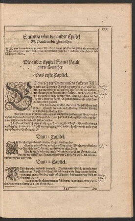Die ander Epistel Sanct Pauli an die Corinther.