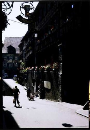 Meersburg: Gasse mit Fachwerkhäusern