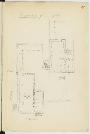 Wohnhaus, Kaysersberg: Grundrisse (aus: Skizzen- und Fotoalbum 16)