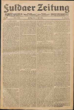 Ausgabe vom Freitag, den 03. Juli 1914.