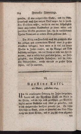 VI. Agostino Tassi, ein Maler, gestorben 1644.