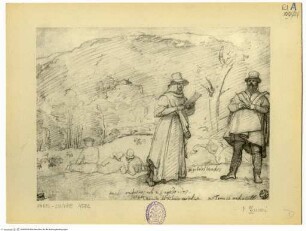 Männer in einer Landschaft bei Vallombrosa