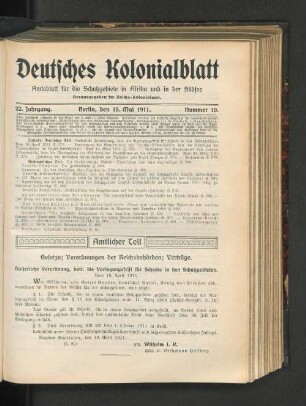 Nummer 10, 15. Mai
