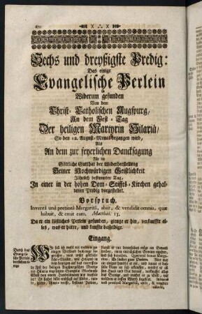 650-701, Sechs und dreyßigste Predig - Acht und dreysigste Predig