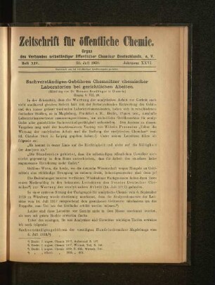 Sachverständigen-Gebühren Chemnitzer chemischer Laboratorien bei gerichtilichen Abeiten.